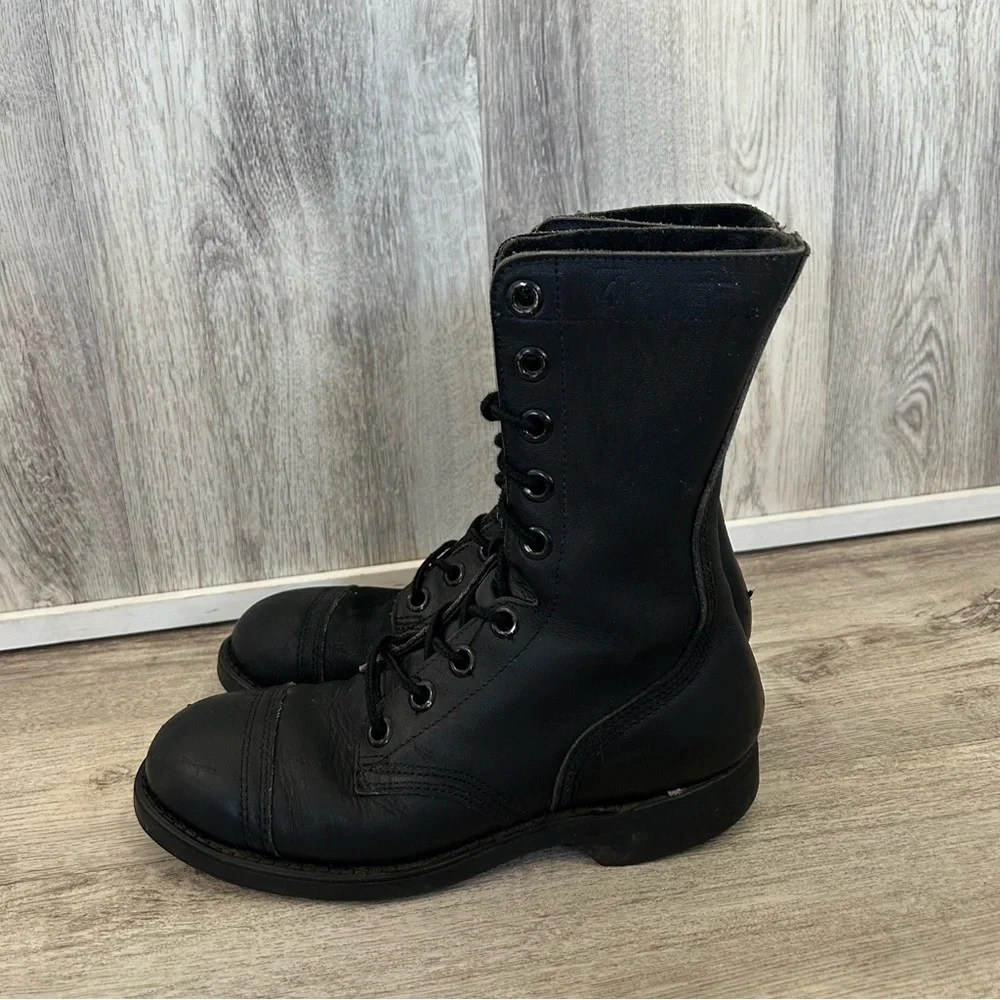 Vintage Biltrite Men 4.5 Women 6  Military Leather Combat Boot ANSI Steel Toe